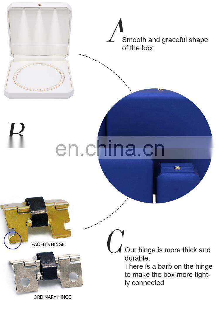 High-End Pu Leather Custom Jewelry Necklace Box Packaging