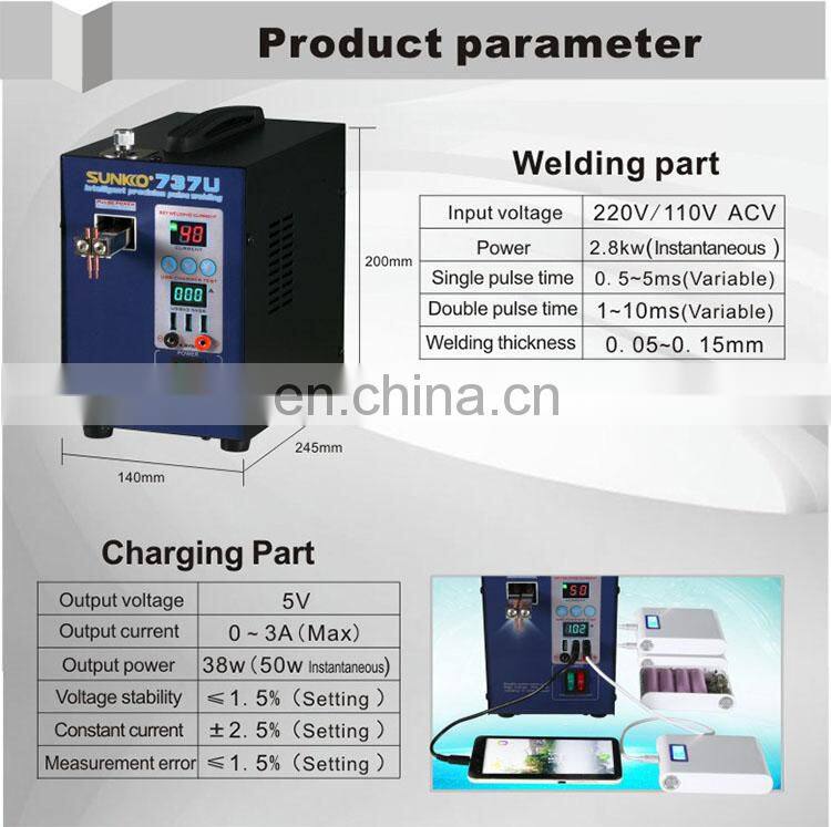 220V/110V 2800W Digital Display Spot Welder 18650 Battery Spot Welder