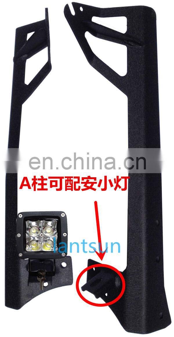J002 bracket for jeep for wrangler JK 2007-2017  windscreen brackets -02  with A holder 50 inch straight led light bar LANTSUN