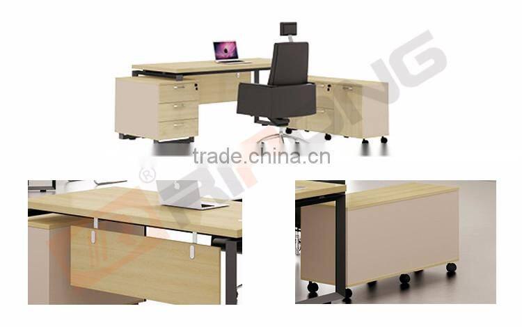 Customized director executive office table wooden 1.8m office computer laptop desk with cabinet