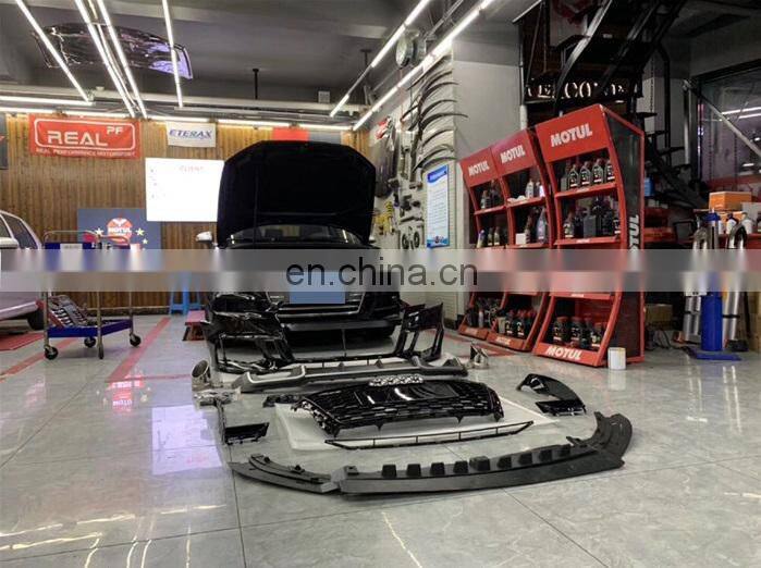 Runde Top Quality For 2017-2019 Audi A3 S3 Upgrade RS3 Front Bumper Front Grille Body Kit