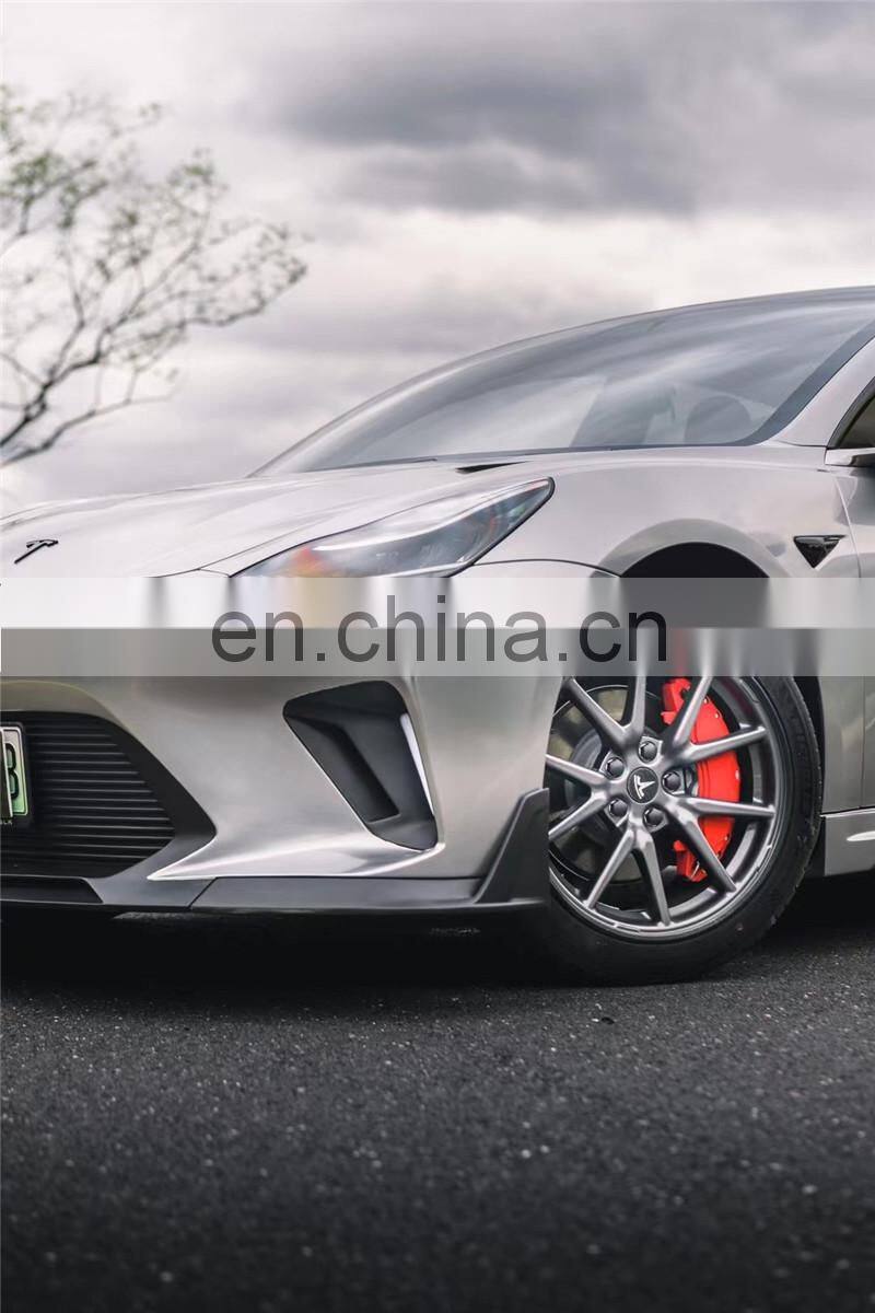 Runde New Arrival For Tesla model 3 Upgrade Hacker Robot Wide Body Kit Hood Front Rear Bumper And Lip Spoiler