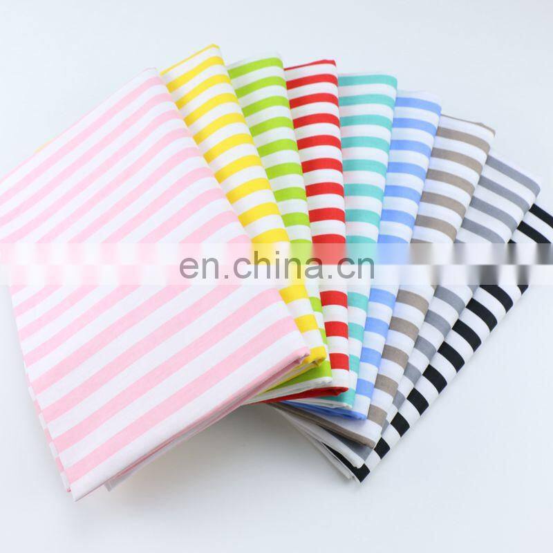 Geometric striped cotton twill print fabric wholesale baby bag fabric pure cotton edge roll edge fabric