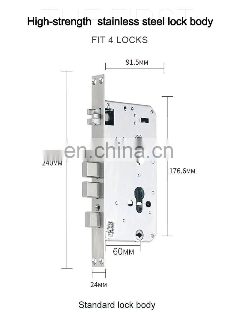 TUYA APP Smart Fingerprint Door Lock Electronic Biometric Password Hotels Smart Door Lock Manufacturer