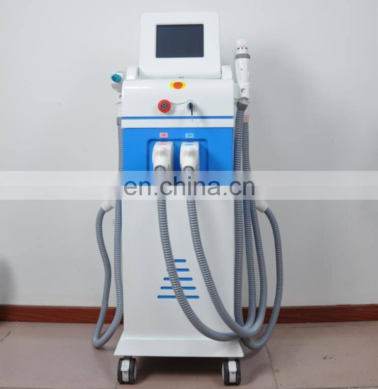 3 in 1 OPT Elight RF Nd Yag Laser Permanent Laser Tattoo Removal and Wrinkle Removal Machine