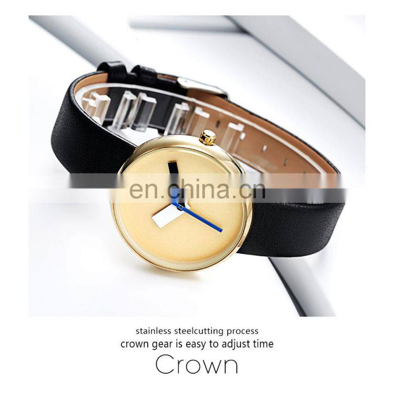 SHENGKE No Logo Minimalisim Watches K0086L Unisex Simple Design Wristwatch Watch for Women and Man