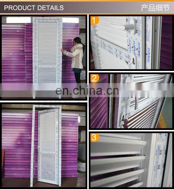 UPVC louver door design without track PVC Louver door for house