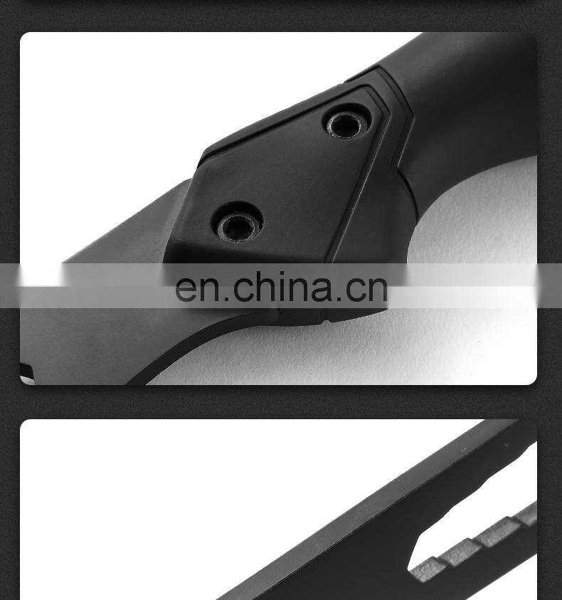 New outdoor multi-purpose open mountain axe with hexagon board hand and all black rubber handle fire axe