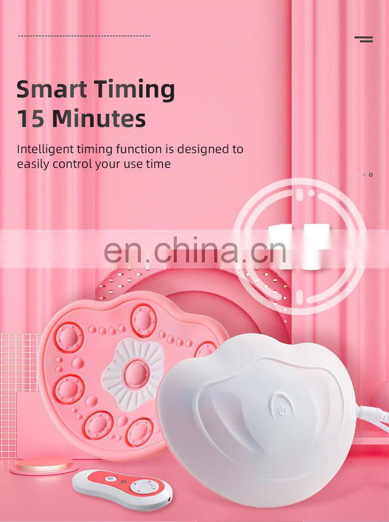 Wireless Silicone Chest Massager Red Blue Light Lactation Massage Care Hot Vibrating Breast Massager Machine