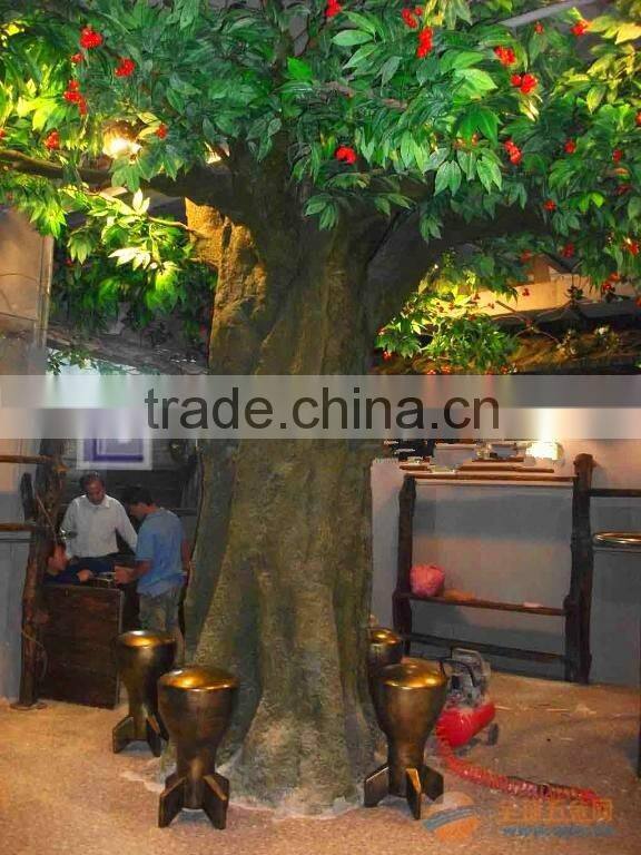 indoor artificial tree evergreen leaves fiberglass material artificial fruit tree/artificial apple tree