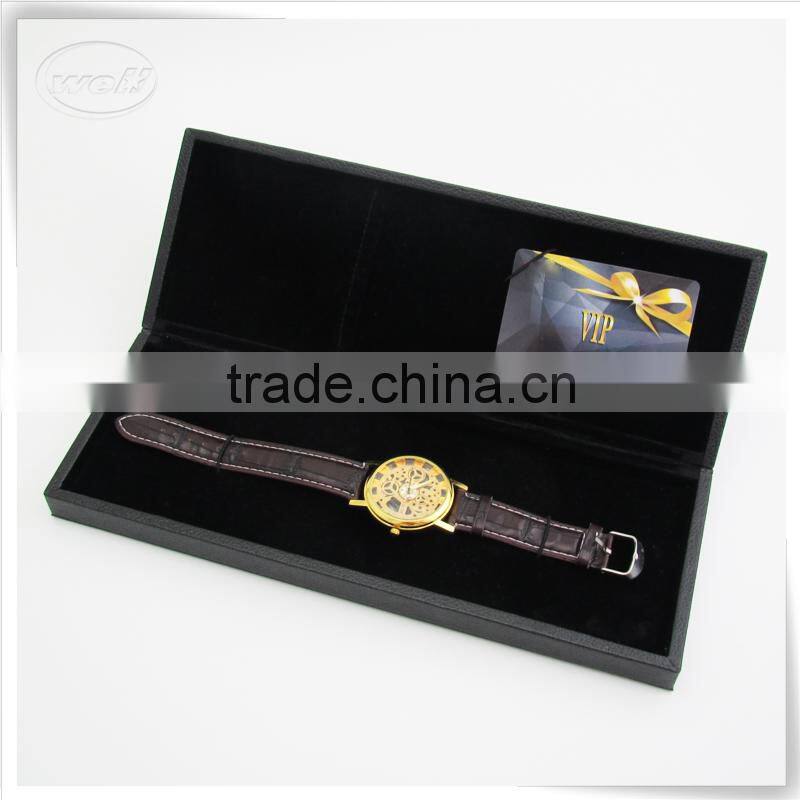 Luxury handmade packing pu leather cheap watch box