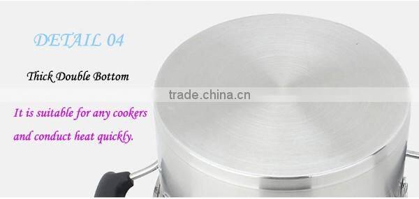 wholesale capsule bottom induction stainless steel cookware pot set