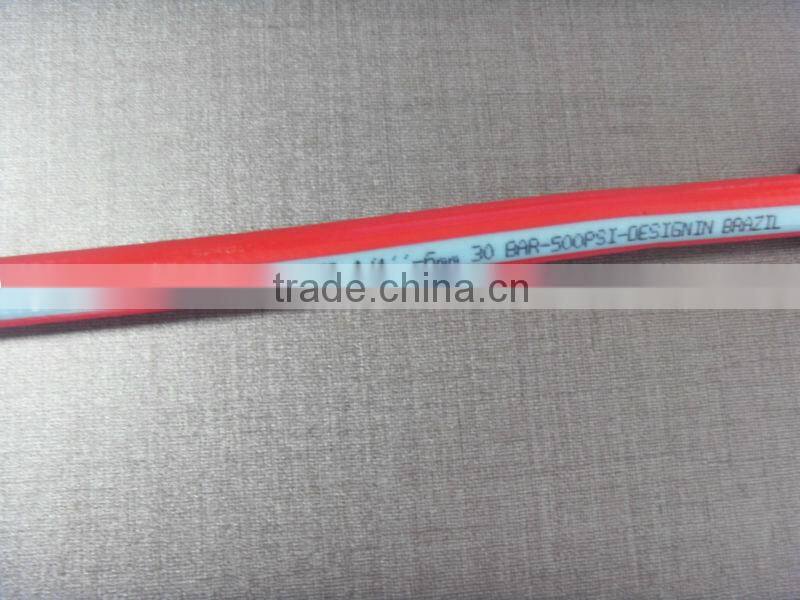 2014 Red PVC Gas / Air Hose with Sky blue strips 14/'' Made In China