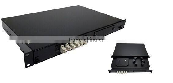 6 port Duplex LC connector optical fiber Rack Mount,19' fiber odf rack