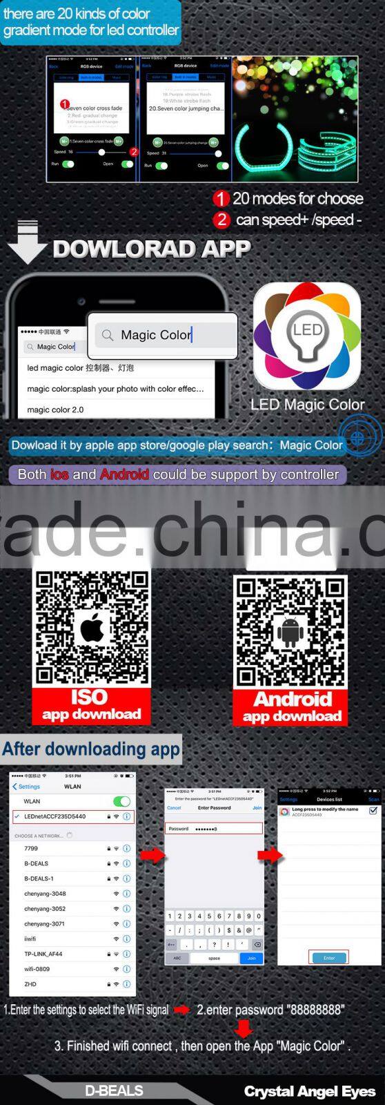 B-deals car parts led angel eye 3'' pod light kit for trucks