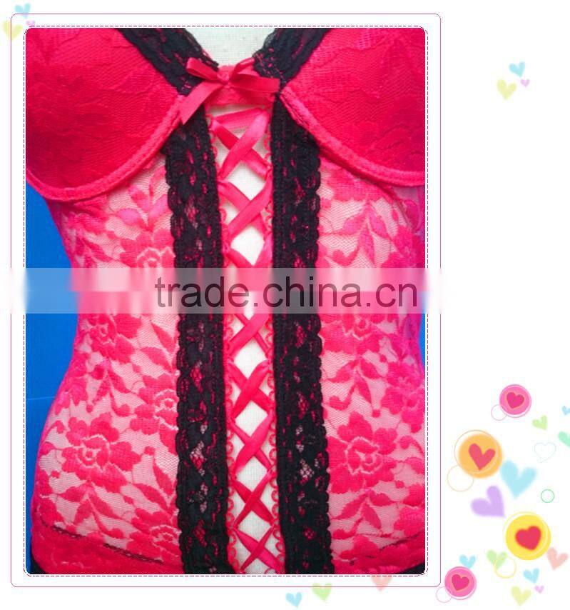 New design printting lace lingerie photo, sexy hot fashion show babydoll