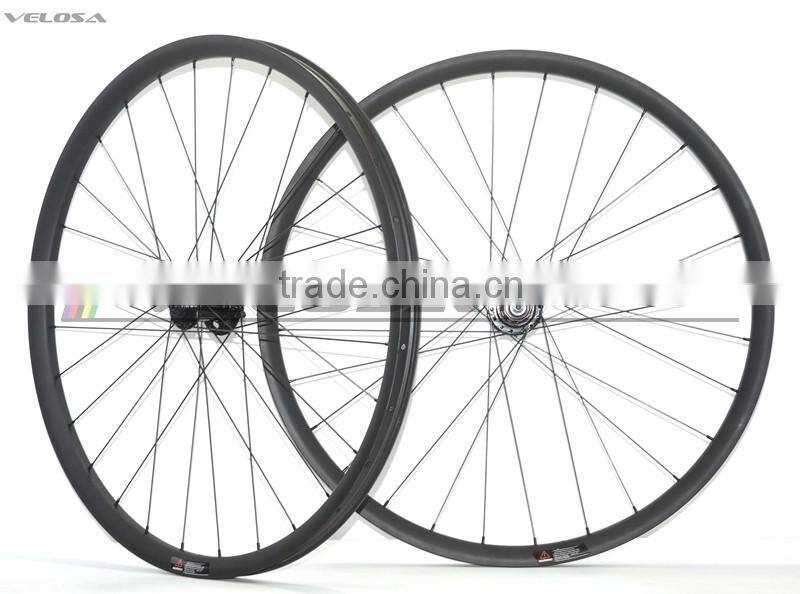 2016 new style offset MTB carbon clincher wheelset 29er hookless AM/DH 40mm wide racing Asymmetry wheels