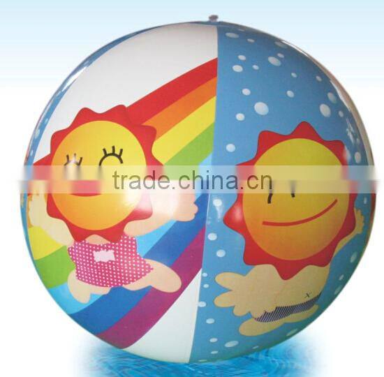 PVC inflatable beach ball for promotion,inflatable 6 panels sunflower beach ball