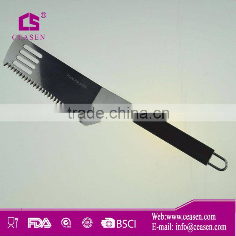 Stainless steel cake server with TPR handle