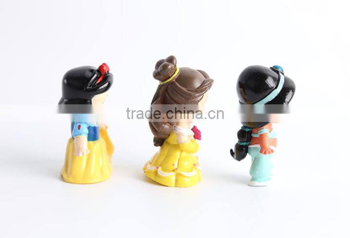 5cm Disney princess doll 3D cartoon model figure toy