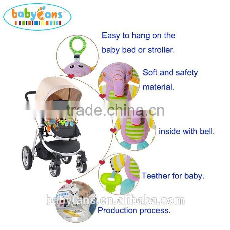 Babyfans baby products baby animal education toy with music soft plush lion baby rattle toys