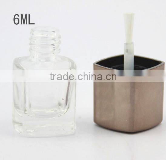 2015 hot sale high quality wholesale 6ml glass nail polish bottle for girls