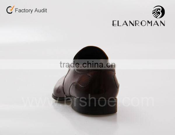 Concise style waxing cow leather shoes