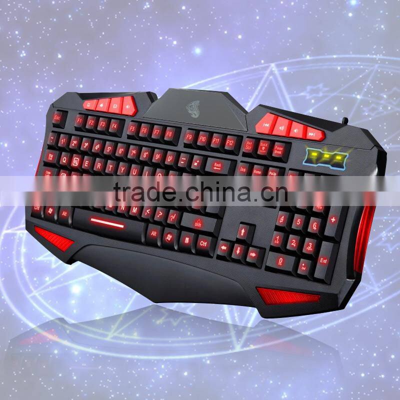 Wired 3 color Gaming Keyboard led/Backlight USB Professional Gaming Keyboard