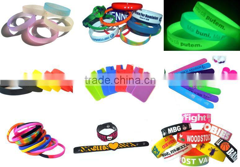 factory produced hot pink fit club custom silicone wristband bracelet