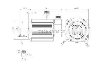 2.0KW 130mm cheap servo motor with high accurate encoder