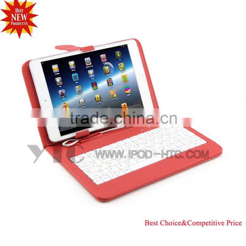 2014 hot sale PU Leather Tablet Case, Android Tablet Keyboard Case, Factory keyboard case