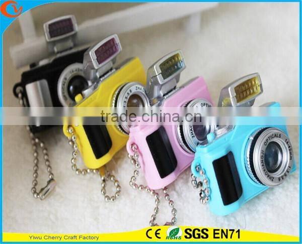 High Quality Novelty Design Camera Assorted Sound Activated LED Keychain