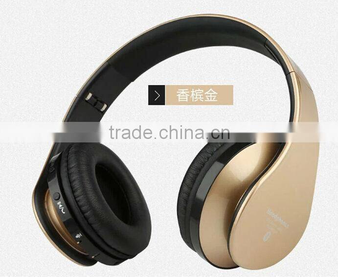 Super bass bluetooth headset headphone for xiaomi mi3 iphone with TF card slot and FM