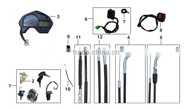 motorcycle meter ,lock kit,choke and other motorcycle parts for sale