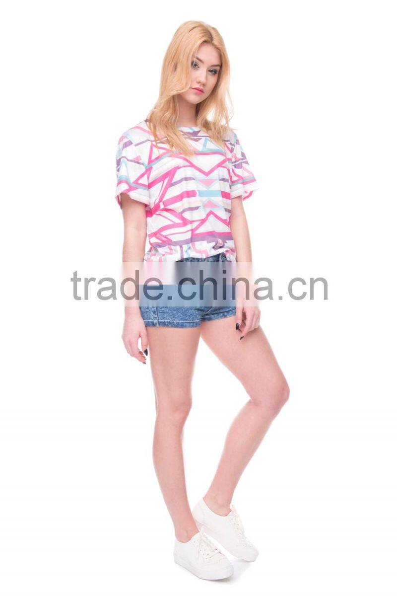China Suppliers Hot Sale Digital Print Aztec Sublimation T Shirt in Taobao