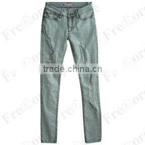 Lady's grey denim jeans