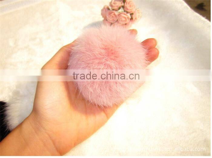 Geniune Rabbit Fur Ball Keyrings Fur Accessories