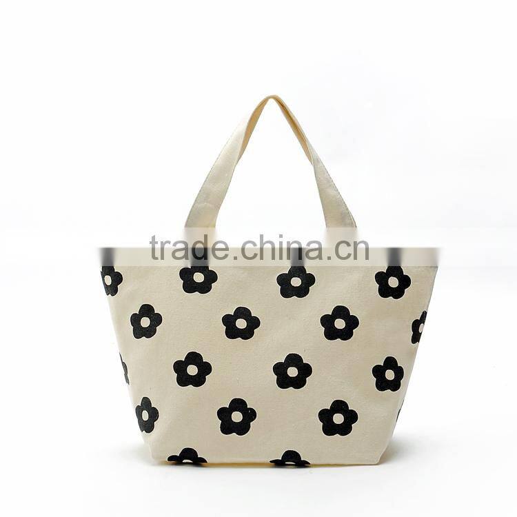 black and white printing cloth shopping bag