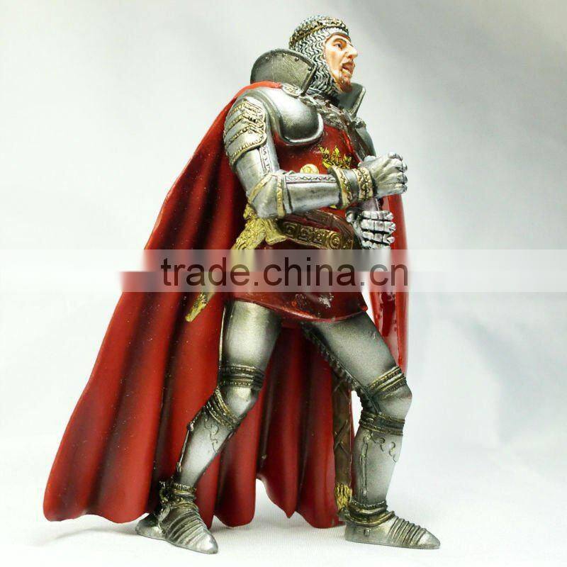 Typical plastic soilder doll figure with capes and shields