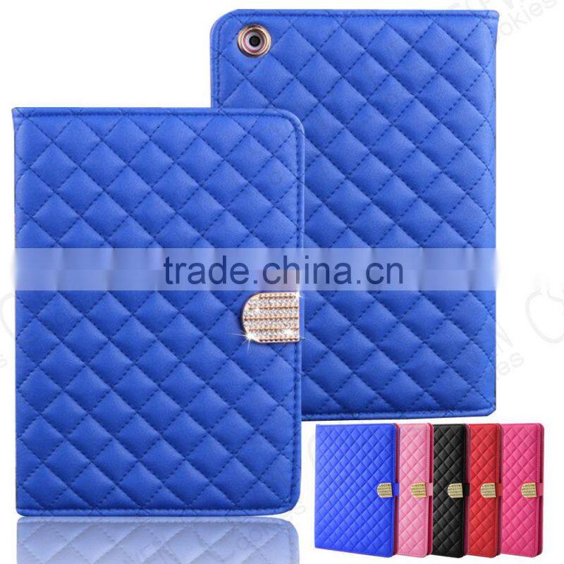 LUXURY CRYSTAL DIAMOND QUILTED LEATHER STAND MAGNETIC CASE COVER FOR APPLE IPAD 2 3 4