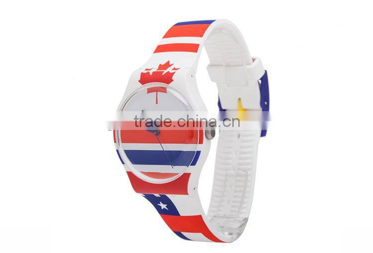 Custom fancy colorful silicone watch,japan movt watch