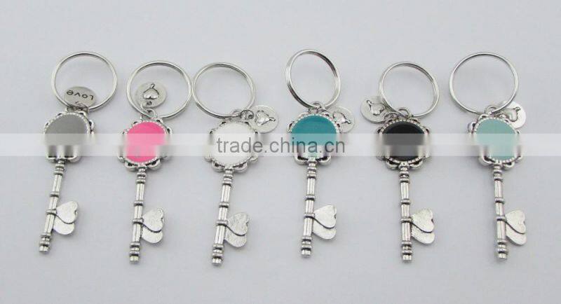 Faux Fur Personalized key chains Monogrammed Acrylic Puff Ball Keychain