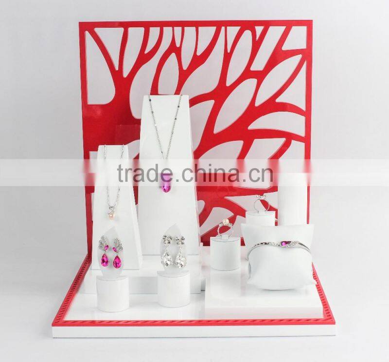 2016 luxury jewelry display bust counter top jewelry display set