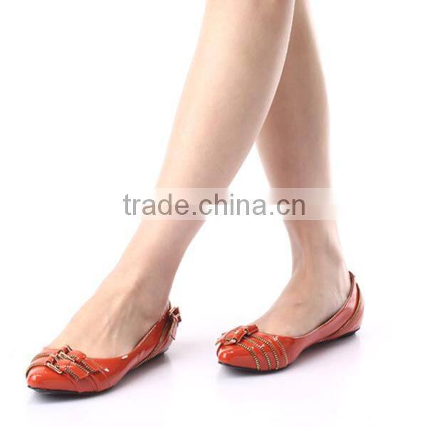 Genuine leather handmade flat shoes women wholesale import2016