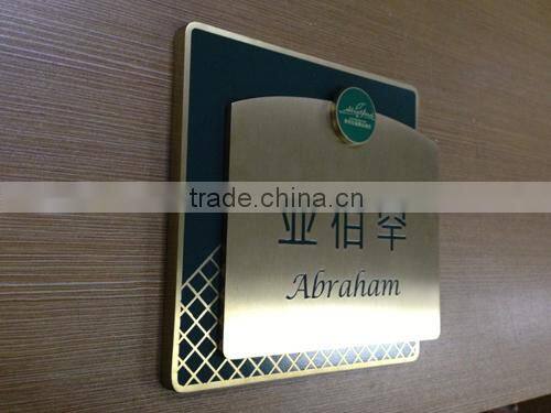 stainless steel metal signage ued in shopfront door number commercial advertising logo