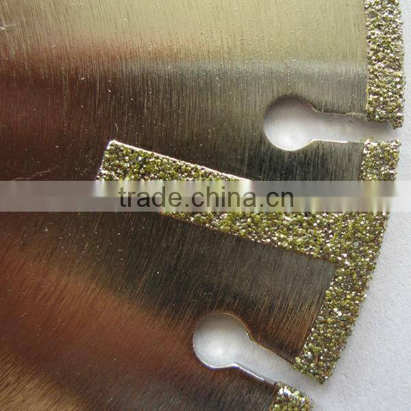 Blade Cutting: Electroplated Segmented Diamond Blade With Protection