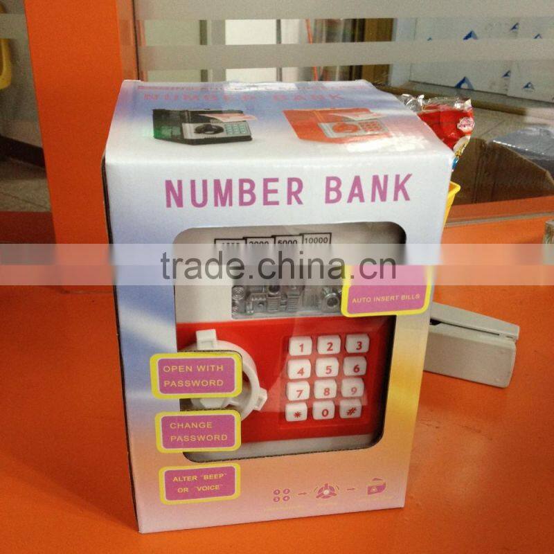 Hot sell Novelty Password Number Coin Bank Saving Money Cash Saving ATM Bank