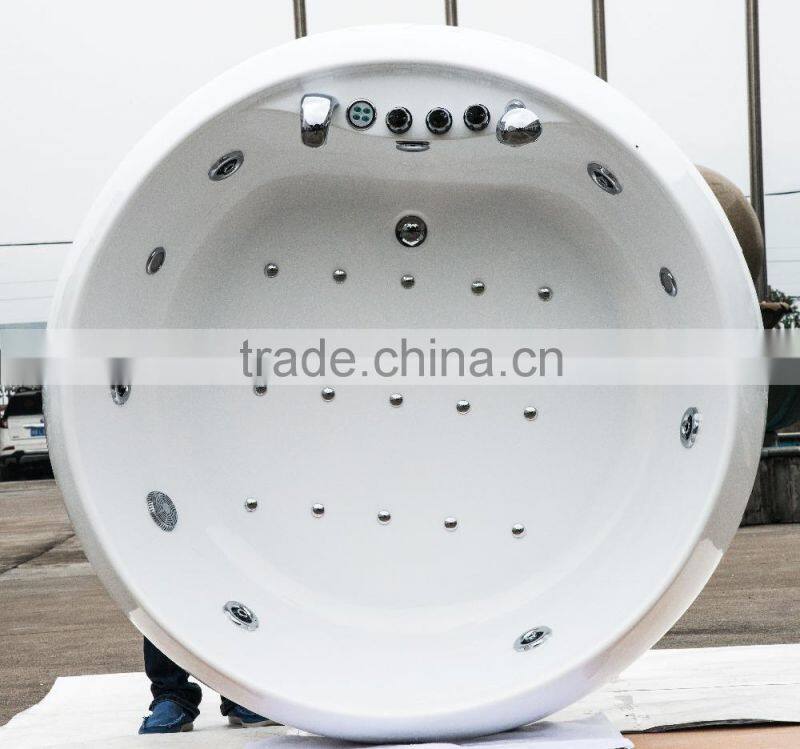 SUNZOOM two people bathtub, bowl-shape-acrylic-bathtub,large hot sexy family spa tub