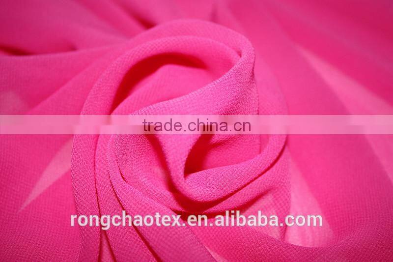 Plastic baroque satin fabric 100% polyester chiffon fabric jubah chiffon with low price