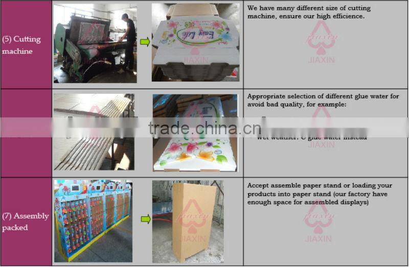 custom 8 cell counter display cardboard tabletop display